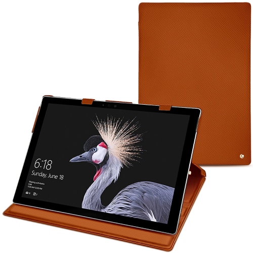Housse cuir Microsoft Surface Pro (2017) : Protection et coques pour Tablettes sur NoreveOrange vibrant ( Pantone #e36b39 ) 