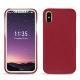 硬质真皮保护套 Apple iPhone X - Rouge passion