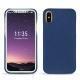 Capa em pele Apple iPhone X - Bleu frisson
