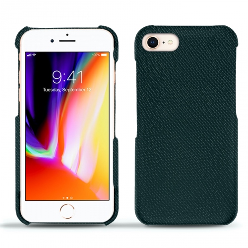 レザーケース Apple iPhone 8Vert séduisant ( Pantone #1d3c34 ) 