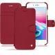 Lederschutzhülle Apple iPhone 8 Plus - Rouge passion