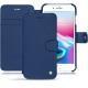 가죽 커버 Apple iPhone 8 Plus - Bleu frisson