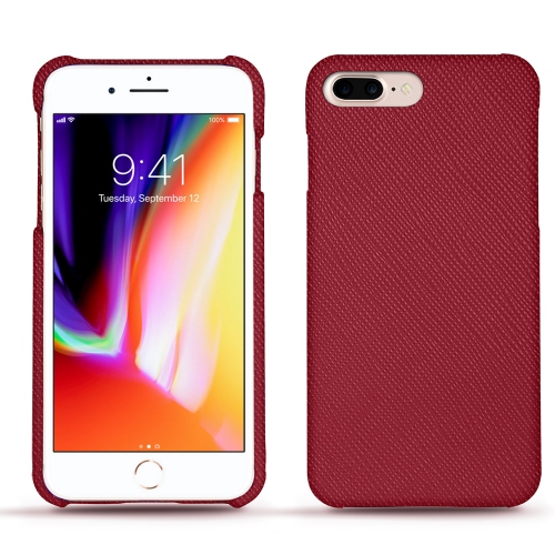Capa em pele Apple iPhone 8 PlusRouge passion ( Pantone #a6192e ) 