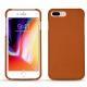 Coque cuir Apple iPhone 8 Plus - Orange vibrant
