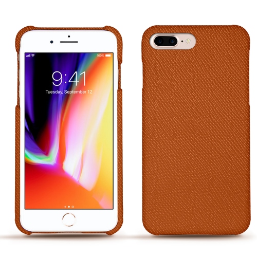 Capa em pele Apple iPhone 8 PlusOrange vibrant ( Pantone #e36b39 ) 