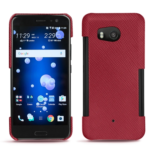 レザーケース HTC U11Rouge passion ( Pantone #a6192e ) 