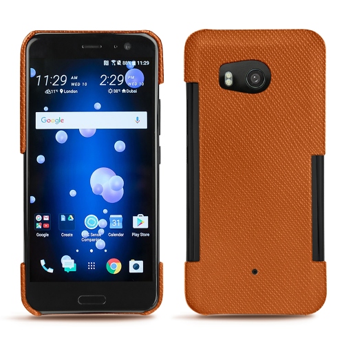 レザーケース HTC U11Orange vibrant ( Pantone #e36b39 ) 