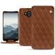 レザーケース Huawei Mate 10 - Marron - Couture ( Nappa - Pantone 1615C ) 