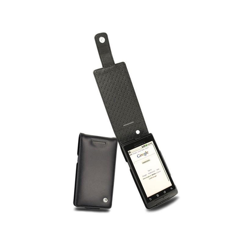 Capa em pele Motorola Droid - Milestone  - Noir ( Nappa - Black ) 