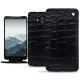 Custodia in pelle Huawei Mate 10 - Crocodile nero