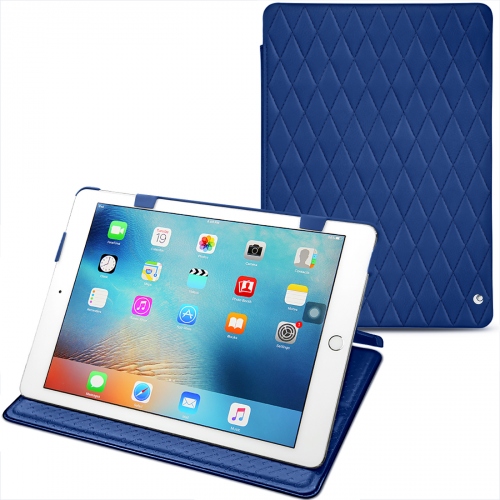 Apple iPad Pro 9.7' leather caseBleu océan - Couture ( Nappa - Pantone #15458a) 