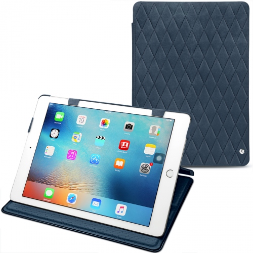 Capa em pele Apple iPad Pro 9.7'Jean vintage - Couture ( Pantone #2f414f  ) 