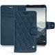 Housse cuir Huawei Mate 10 - Indigo - Couture ( Pantone 303U ) 