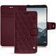 Funda de piel Huawei Mate 10 - Lie de vin - Couture ( Pantone 5115C ) 