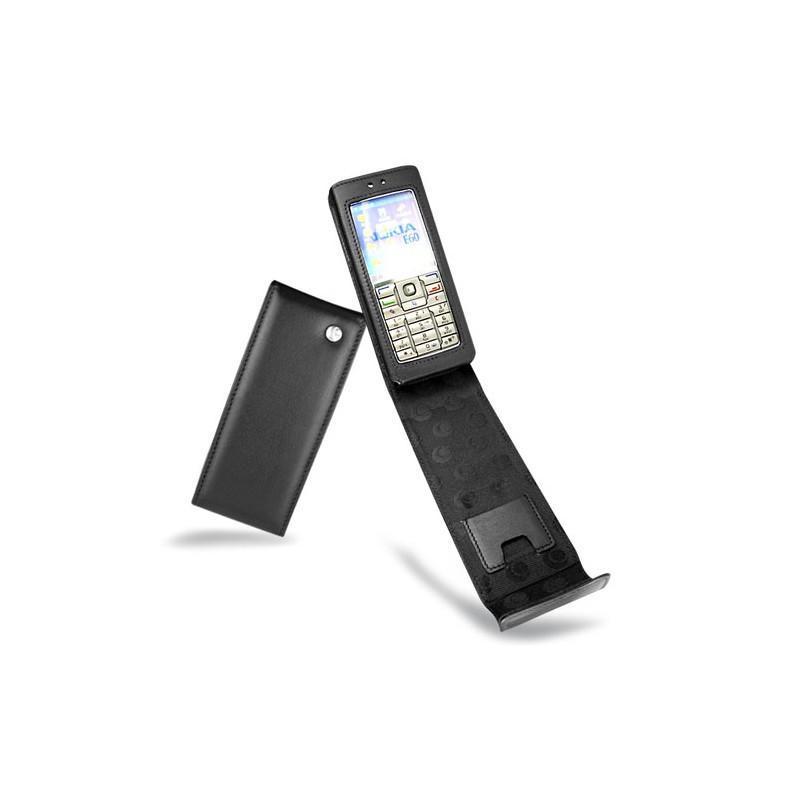 Housse cuir Nokia E60  - Noir ( Nappa - Black ) 