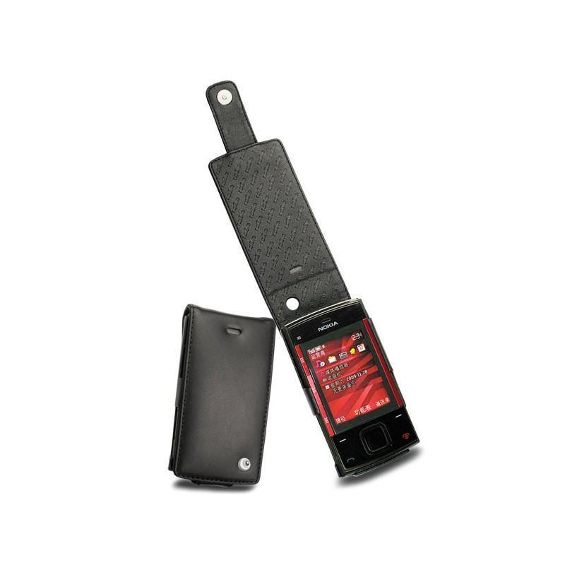 Housse cuir Nokia X3  - Noir ( Nappa - Black ) 