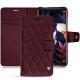 Funda de piel Huawei Mate 10 Pro - Lie de vin - Couture ( Pantone 5115C ) 