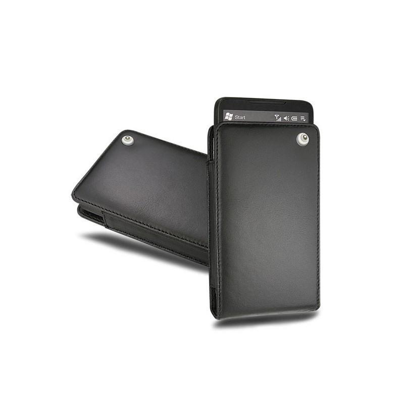 硬质真皮保护套 HTC Leo - HTC Touch HD2 - Noir ( Nappa - Black ) 