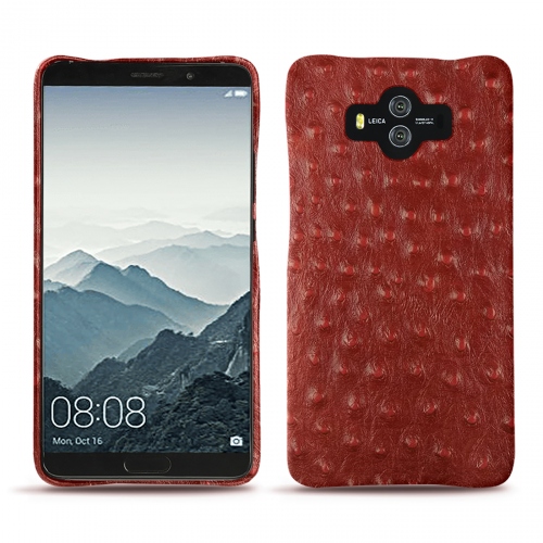 Capa em pele Huawei Mate 10Autruche ciliegia ( Pantone #a4343a ) 