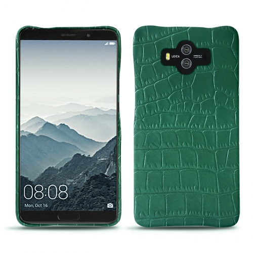 가죽 커버 Huawei Mate 10Crocodile pino ( Pantone #173F35 ) 
