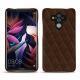 Huawei Mate 10 Pro leather cover - Châtaigne - Couture ( Pantone 476C ) 