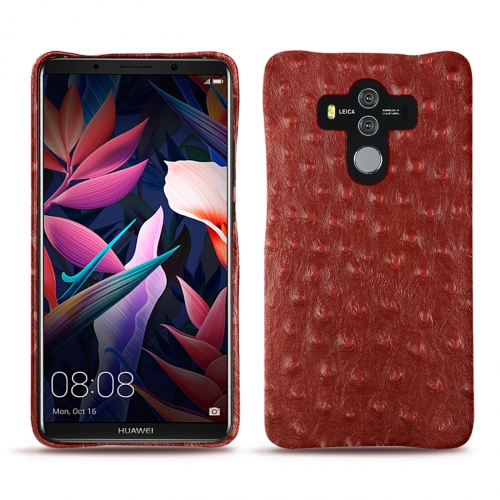 Capa em pele Huawei Mate 10 ProAutruche ciliegia ( Pantone #a4343a ) 