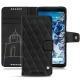  Google Pixel 2 XL leather case - Negre poudro - Couture