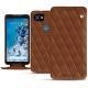 Custodia in pelle Google Pixel 2 XL - Marron - Couture ( Nappa - Pantone 1615C ) 