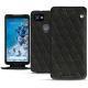 Google Pixel 2 XL leather case - Ebène - Couture ( Sleek P C12 - Black ) 