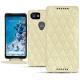 Google Pixel 2 XL leather case - Ivoire - Couture ( Sleek P C12 - White ) 