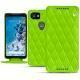 Housse cuir Google Pixel 2 XL - Vert fluo - Couture