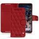 Housse cuir Google Pixel 2 - Rouge - Couture ( Nappa - Pantone 199C ) 