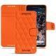 Google Pixel 2 leather case - Orange fluo - Couture