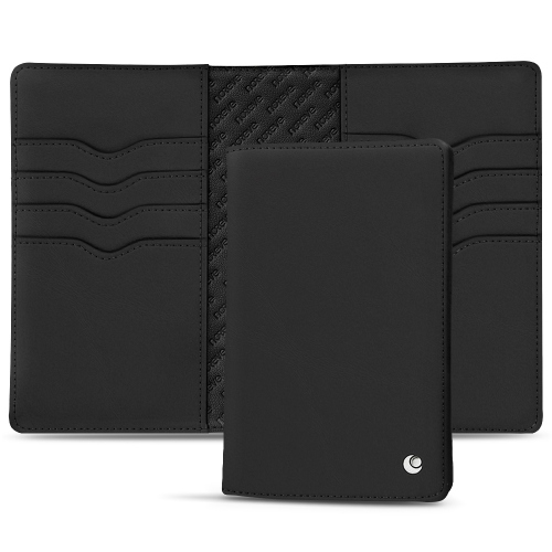Estuche de piel para pasaporte - 8 tarjetas de crédito