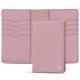 革製パスポートケース - クレジットカード8枚 - Rose ( Nappa - Pantone 2365C ) 