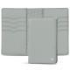 Custodia in cuoio per passaporto - 8 carte di credito - Gris ( Nappa - Pantone W428C ) 