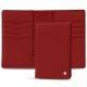 Bolsa em pele para passaporte - 8 cartões de crédito - Tomate ( Pantone 187C ) 