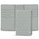 革製パスポートケース - クレジットカード8枚 - Gris - Couture ( Nappa - Pantone W428C ) 