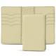 Bolsa em pele para passaporte - 8 cartões de crédito - Beige PU