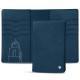 Leather case for passport - 8 credit cards - Blu mediterran