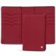 Estuche de piel para pasaporte - 8 tarjetas de crédito - Rouge passion