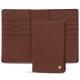 Leather case for passport - 8 credit cards - Marron délicat