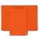 革製パスポートケース - Orange fluo