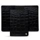 Bolsa em pele para passaporte - Crocodile nero