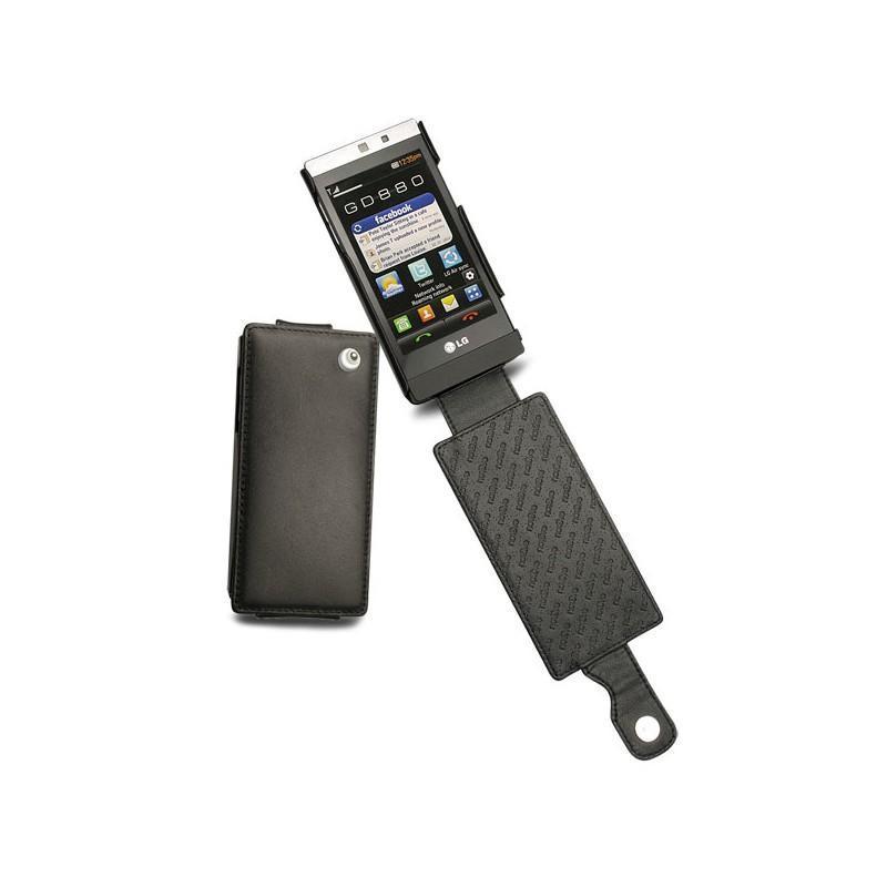 LG GD880 Mini  leather case - Noir ( Nappa - Black ) 