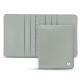 Etui cartes de visite - 6 cartes - Gris ( Nappa - Pantone W428C ) 