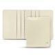Custodia in cuoio per carte da visita - 6 carte - Blanc (  Nappa - White ) 