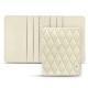 Etui cartes de visite - 6 cartes - Blanc - Couture ( Bologna - White ) 