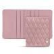 Estuche de piel para tarjetas de visita - 6 tarjetas - Rose - Couture ( Nappa - Pantone 2365C ) 