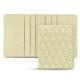 Etui cartes de visite - 6 cartes - Ivoire - Couture ( Sleek P C12 - White ) 